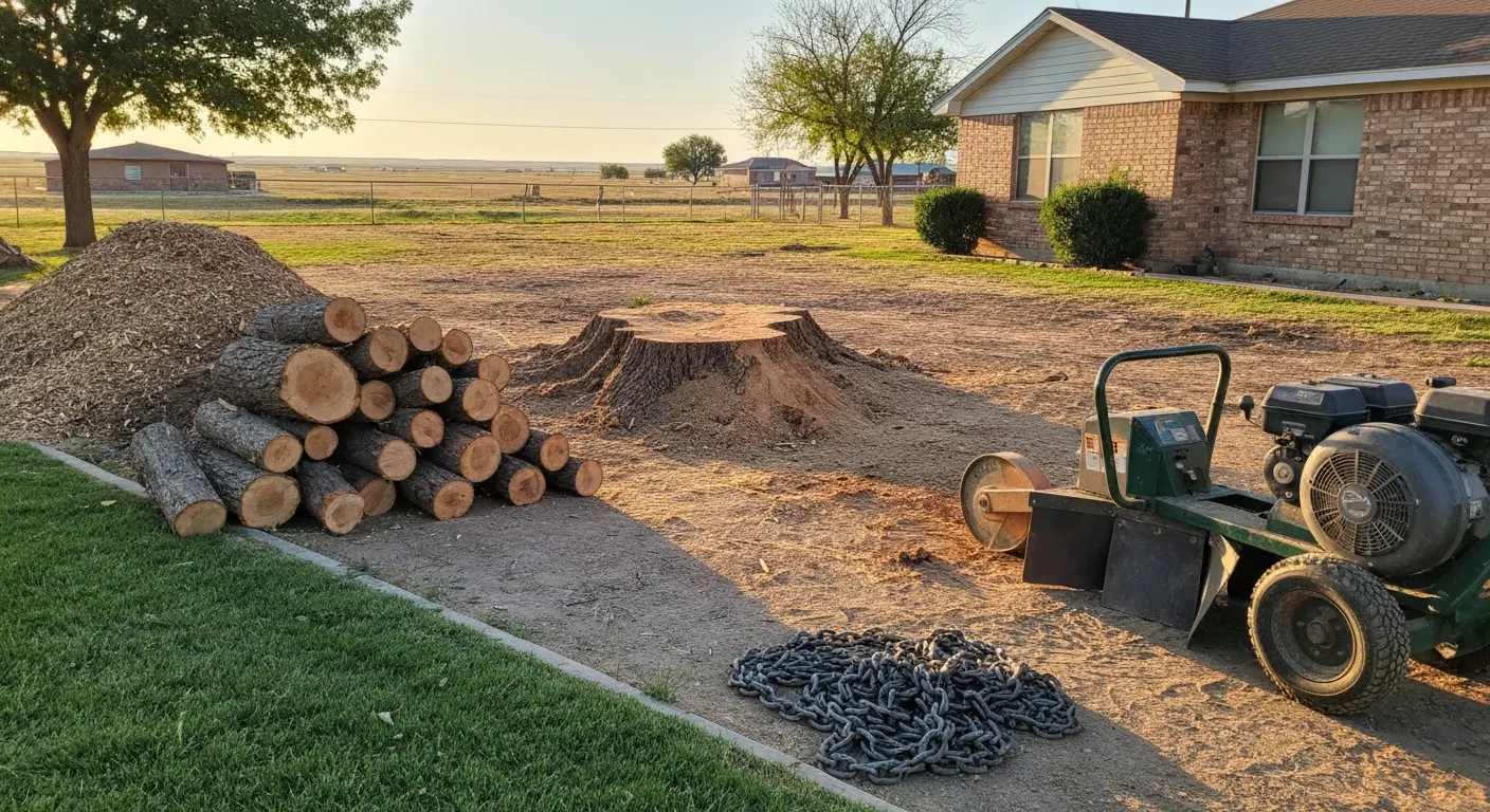 Stump and log hauling