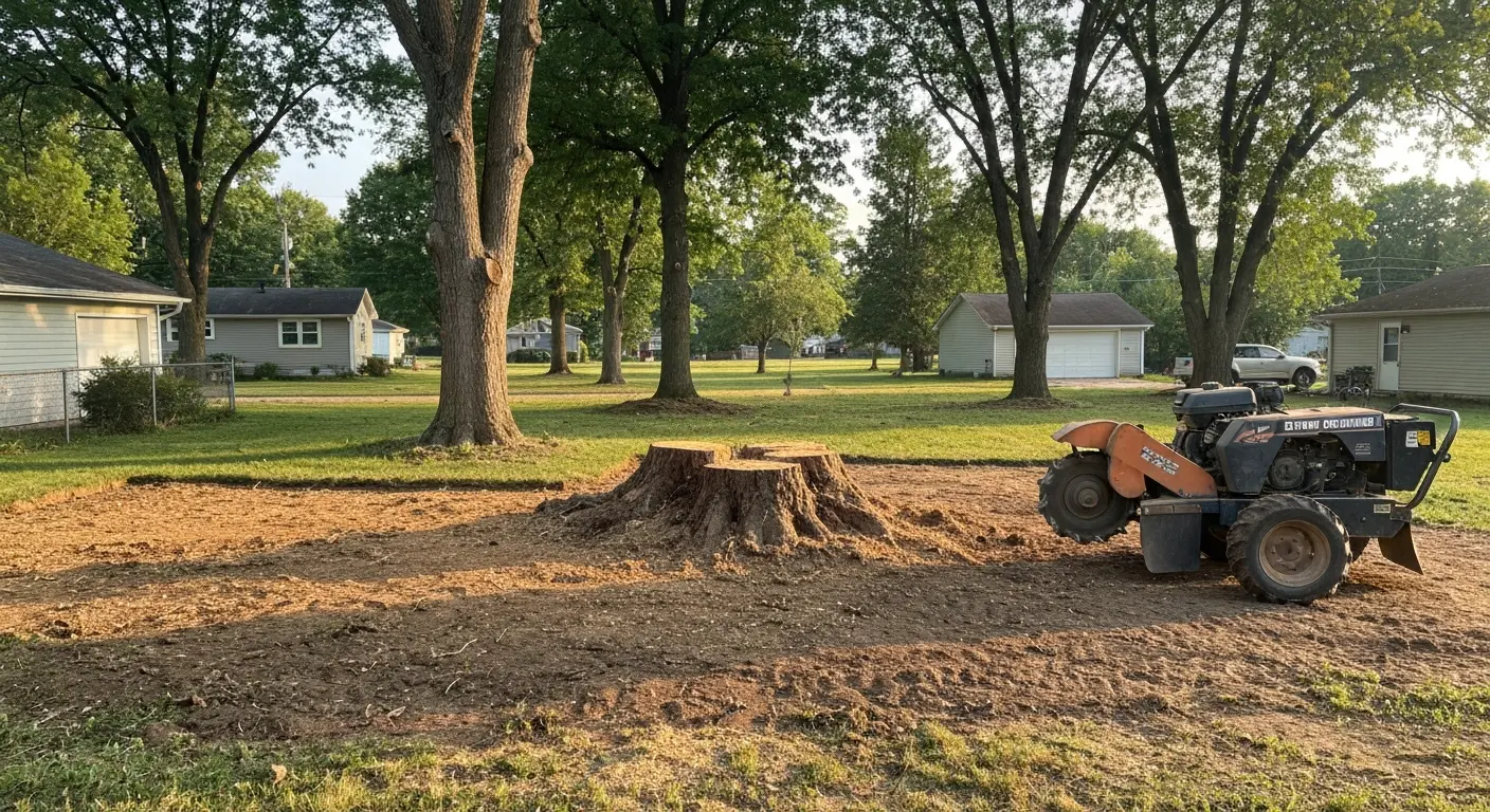 Stump grinding service