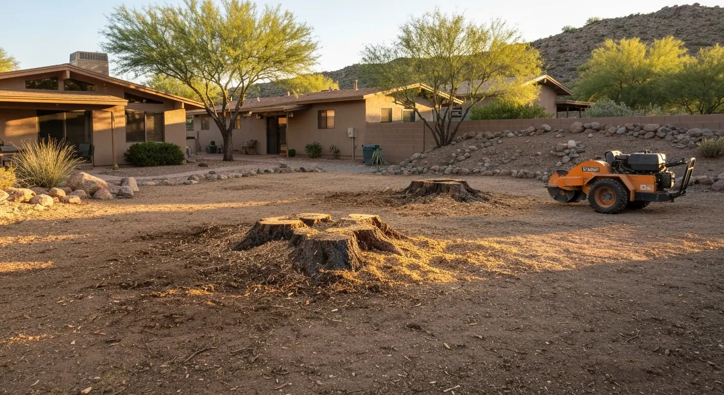 Stump grinding service