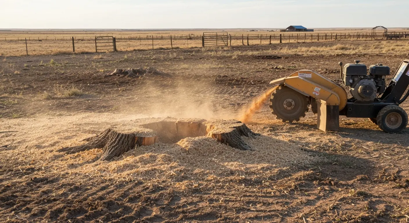 Stump grinding service