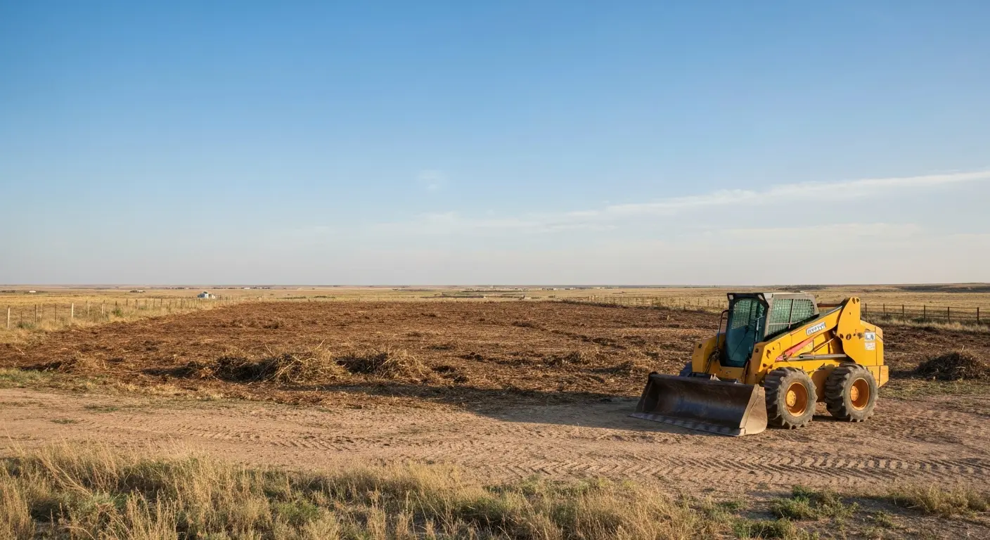 Land clearing on Panhandle ranch