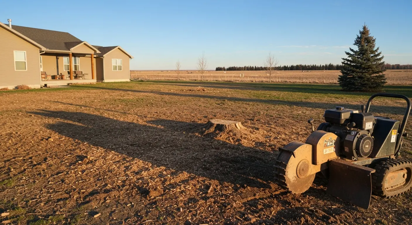 Stump grinding service