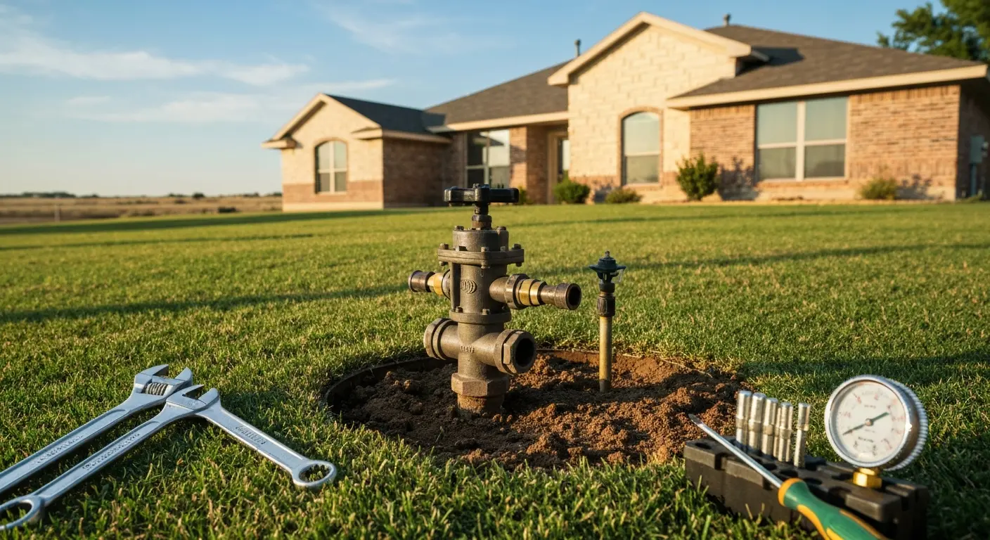 Sprinkler system repair work