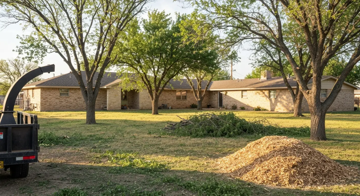 Tree trimming debris removal
