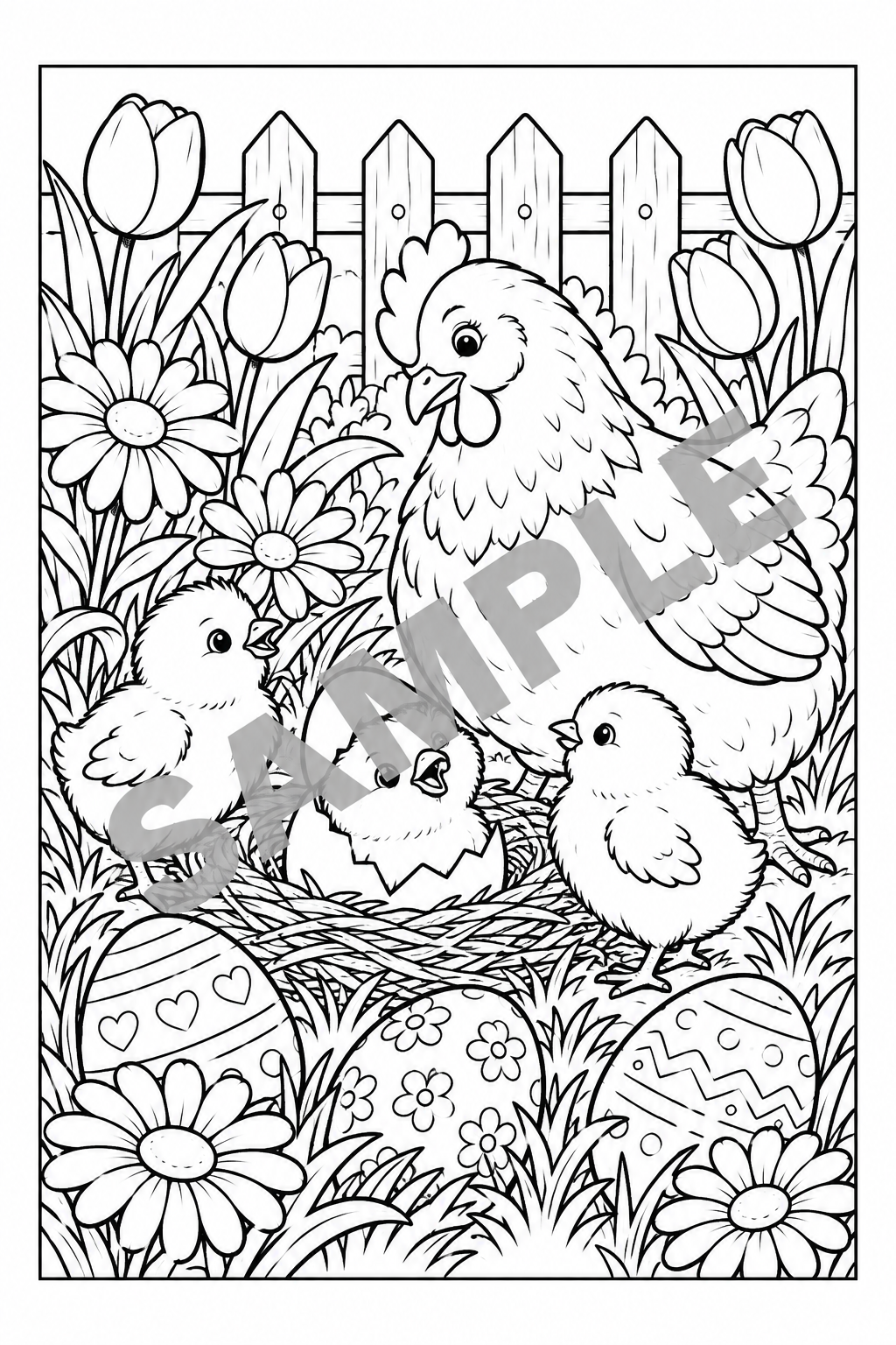 Samples — An Easter Garden — Hen and Chicks
