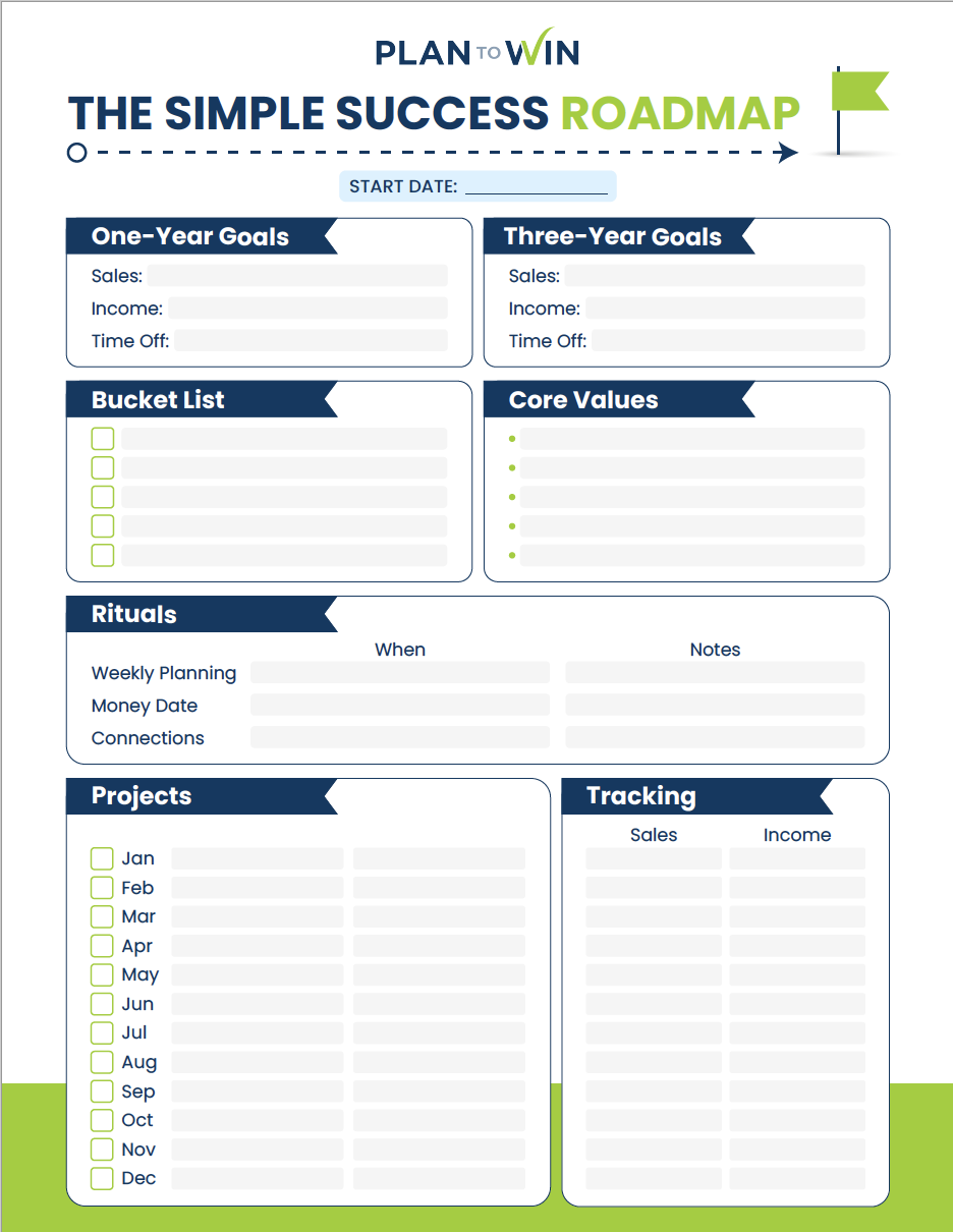 Plan to Win — sample one-page plan