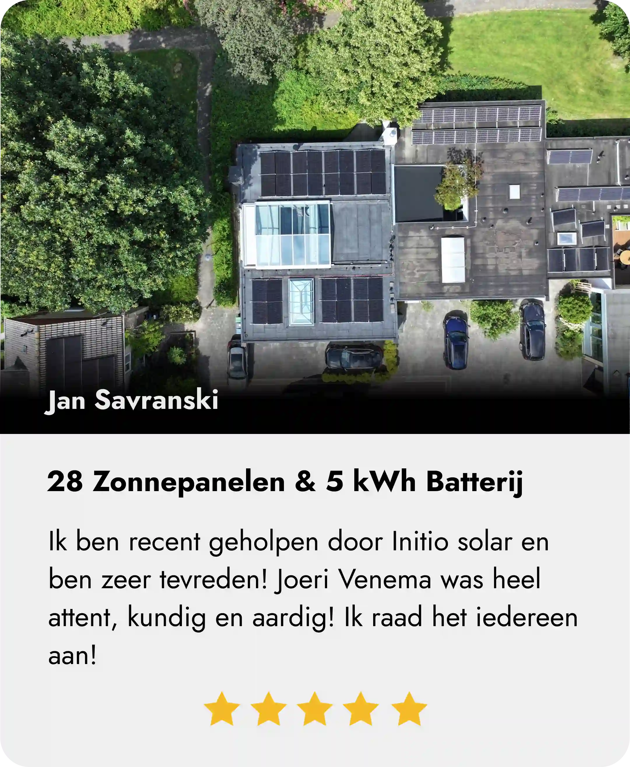 Ik ben recent geholpen door Initio solar en ben zeer tevreden! Joeri Venema was heel attent, kundig en aardig! Ik raad het iedereen aan!