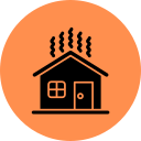 Icon representing fiberglass blow-in insulation for attics and hard-to-reach areas in Phoenix homes