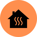 Icon representing insulation removal service for old or damaged home insulation