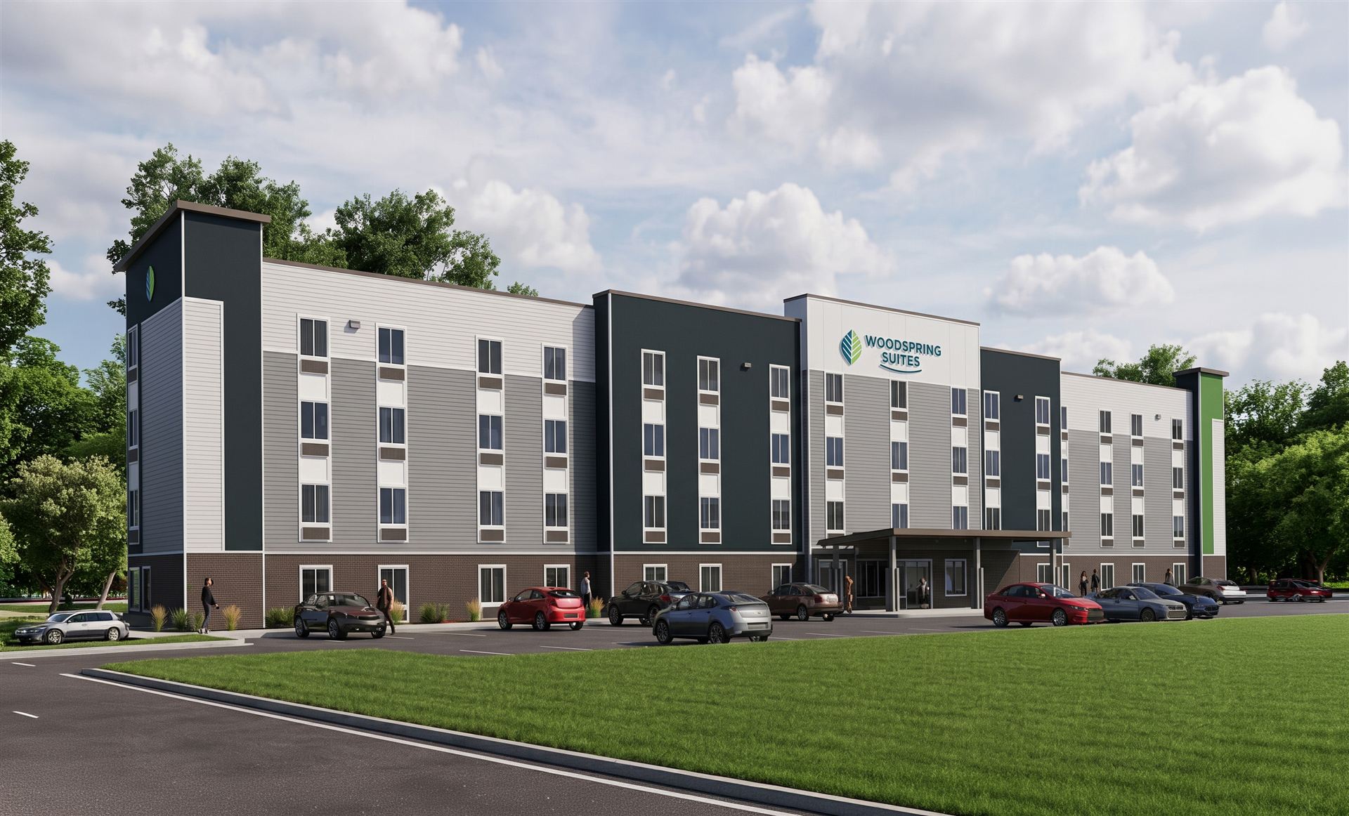 WoodSpring Suites hotel concept rendering