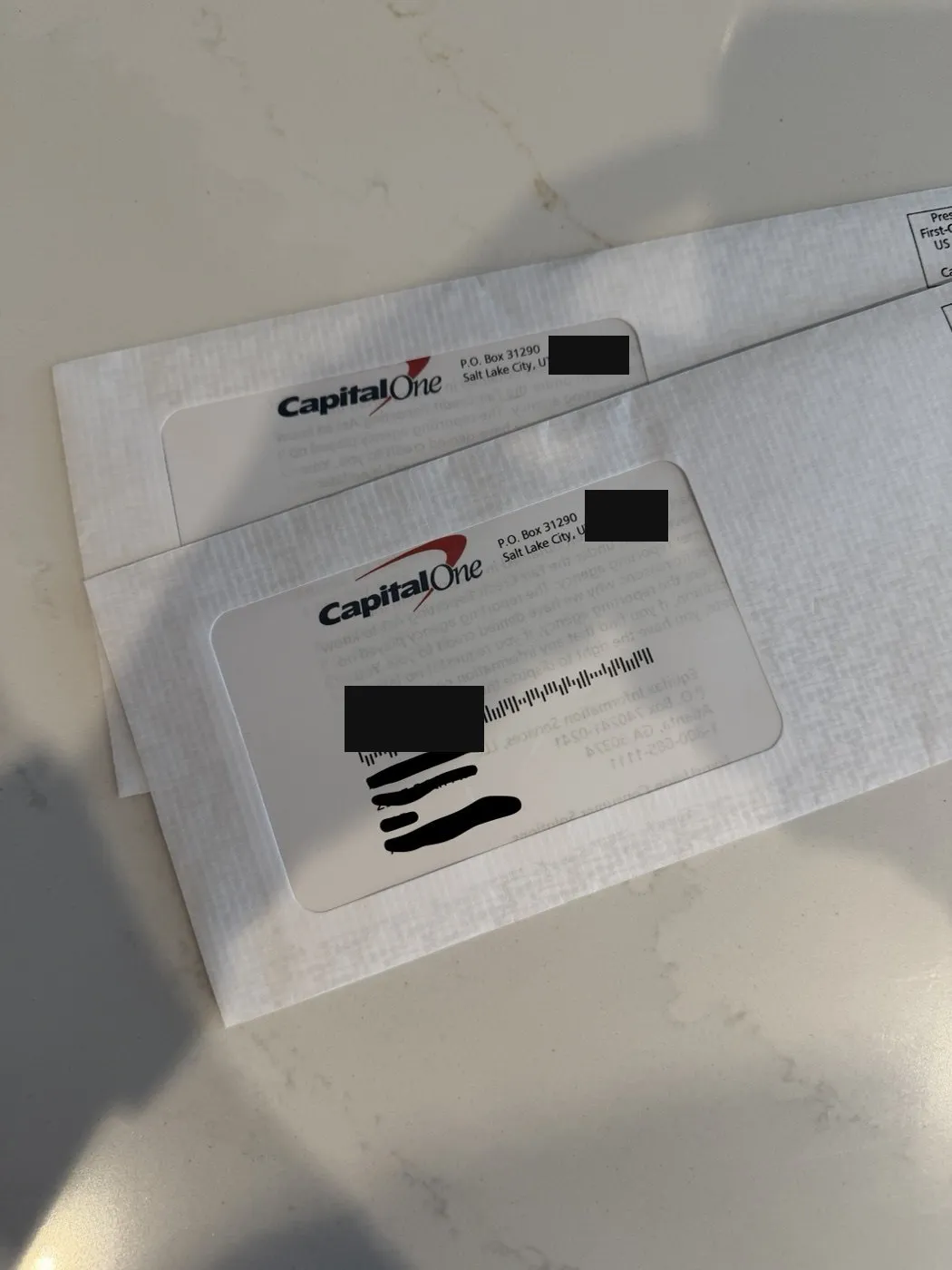 Capital One: card in the mailbox
