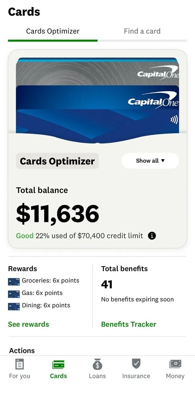 Capital One: $70,400 credit limit