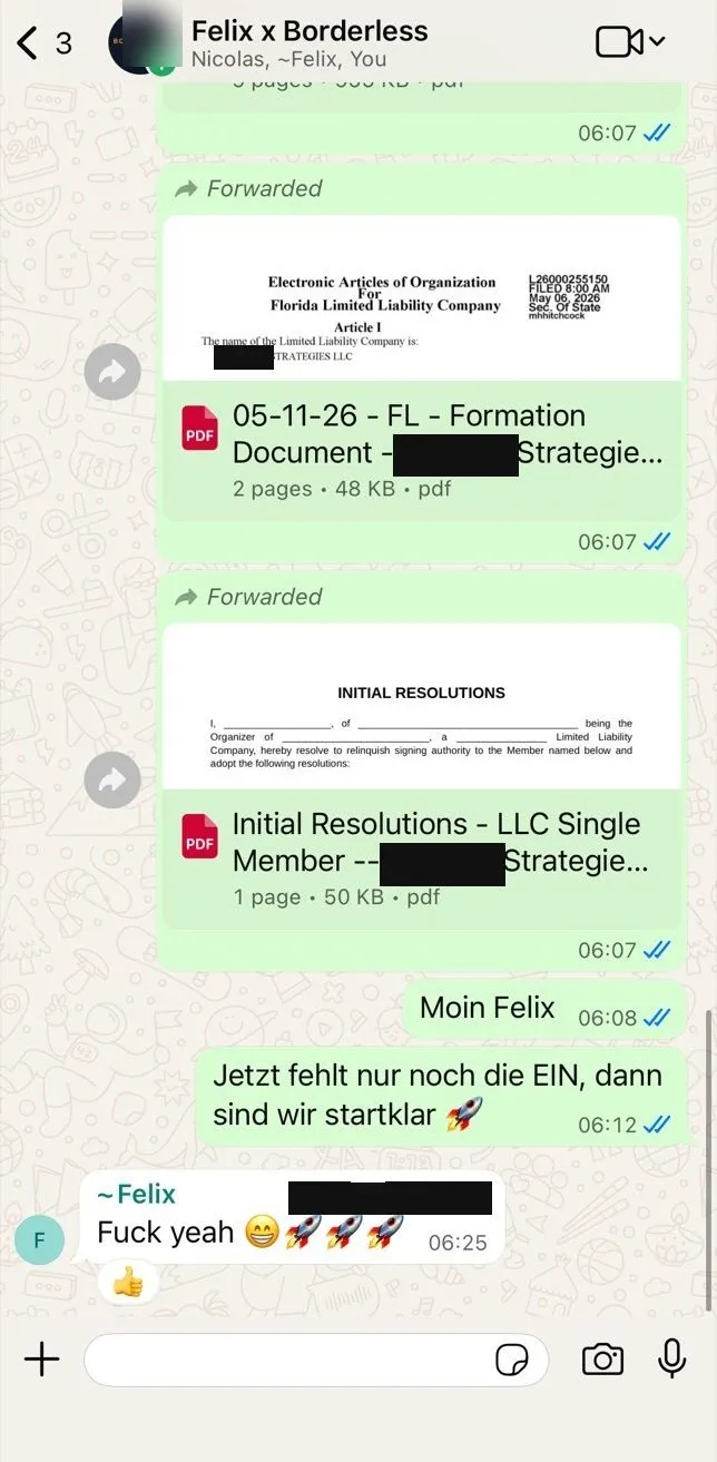 Formation document and Initial Resolutions
