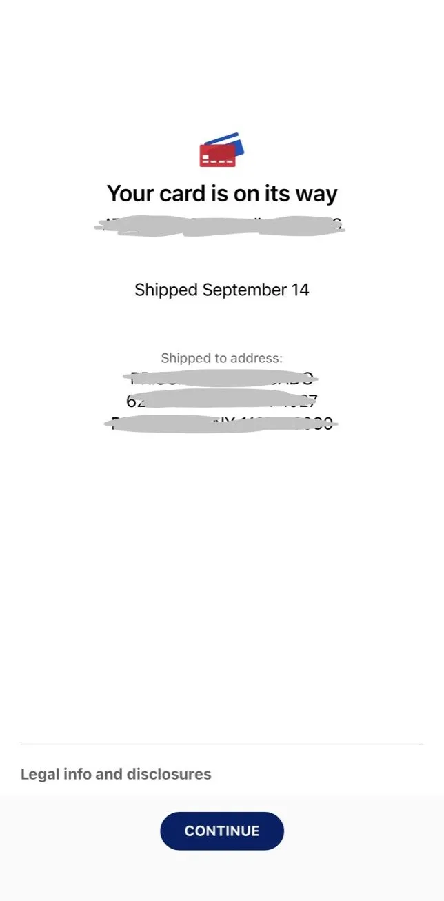 Your card is on its way