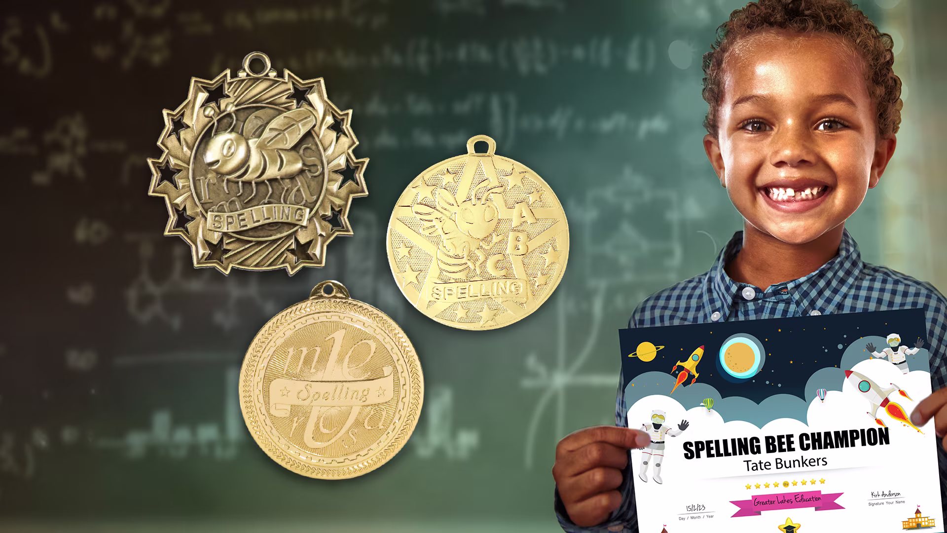 Custom laser engraved sports awards including trophies medals and plaques