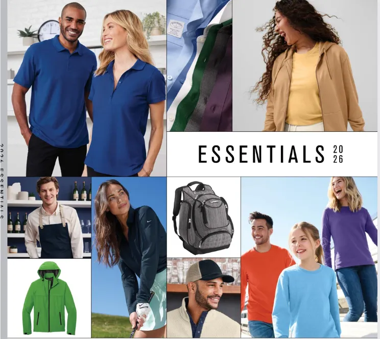 Essentials 2026 catalog for signage and display solutions