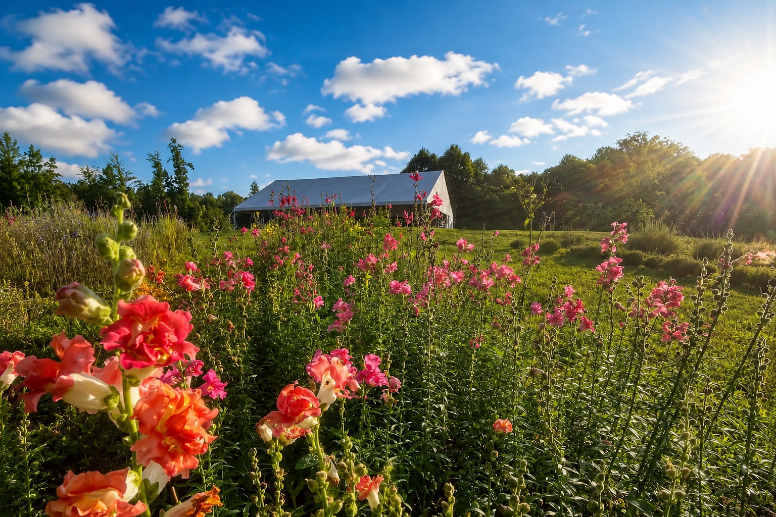 Wildflower meadow on the estate