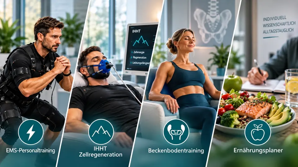 EMS-Personaltraining, IHHT, Beckenbodentraining und Ernährungsplaner