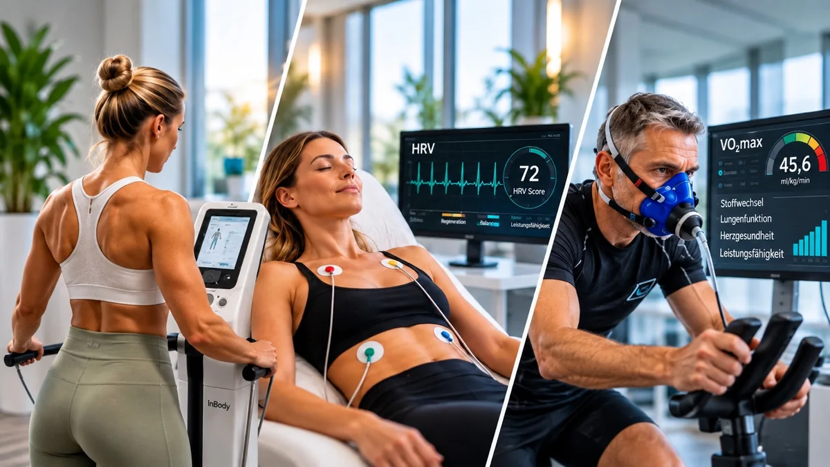 BIA-Körperanalyse, HRV-EKG und Spiroergometrie
