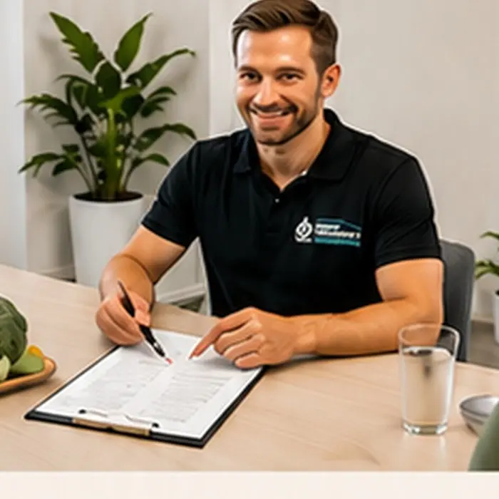 Persönliche Ernährungsberatung am Tisch