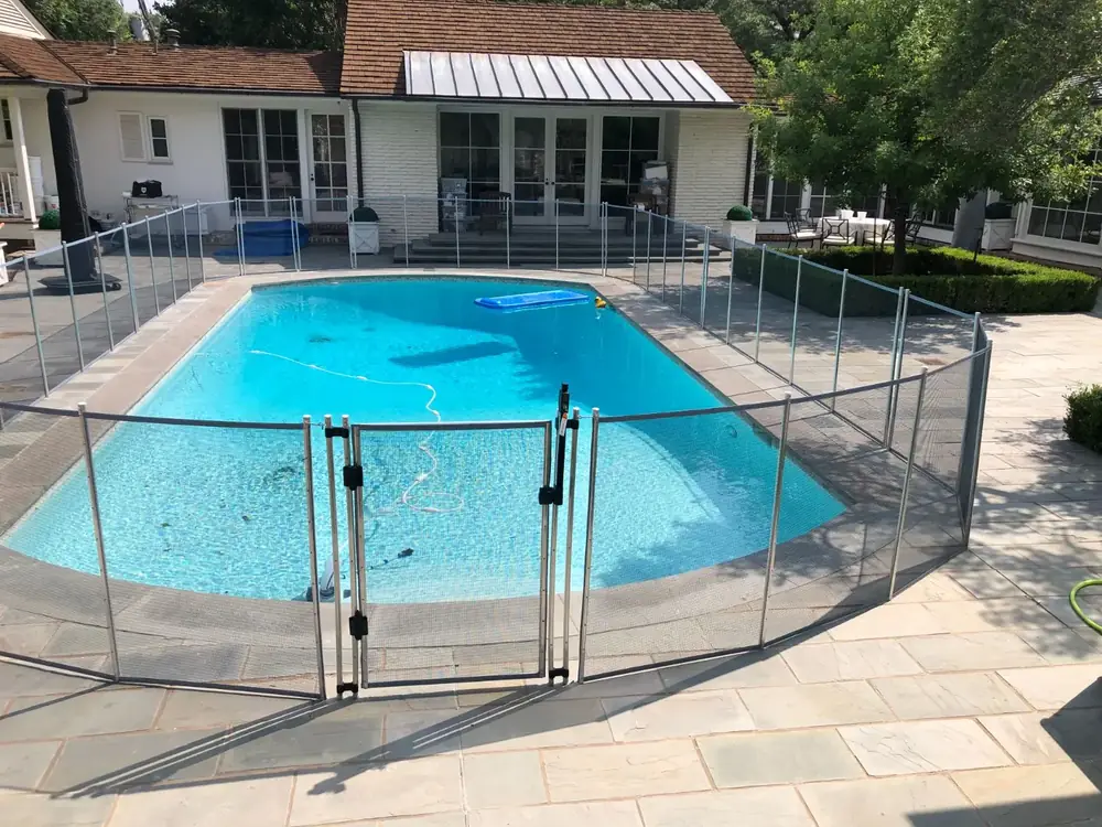 Texas Pool Barrier pool safety fence: North & East Texas backyard used on every North & East Texas location