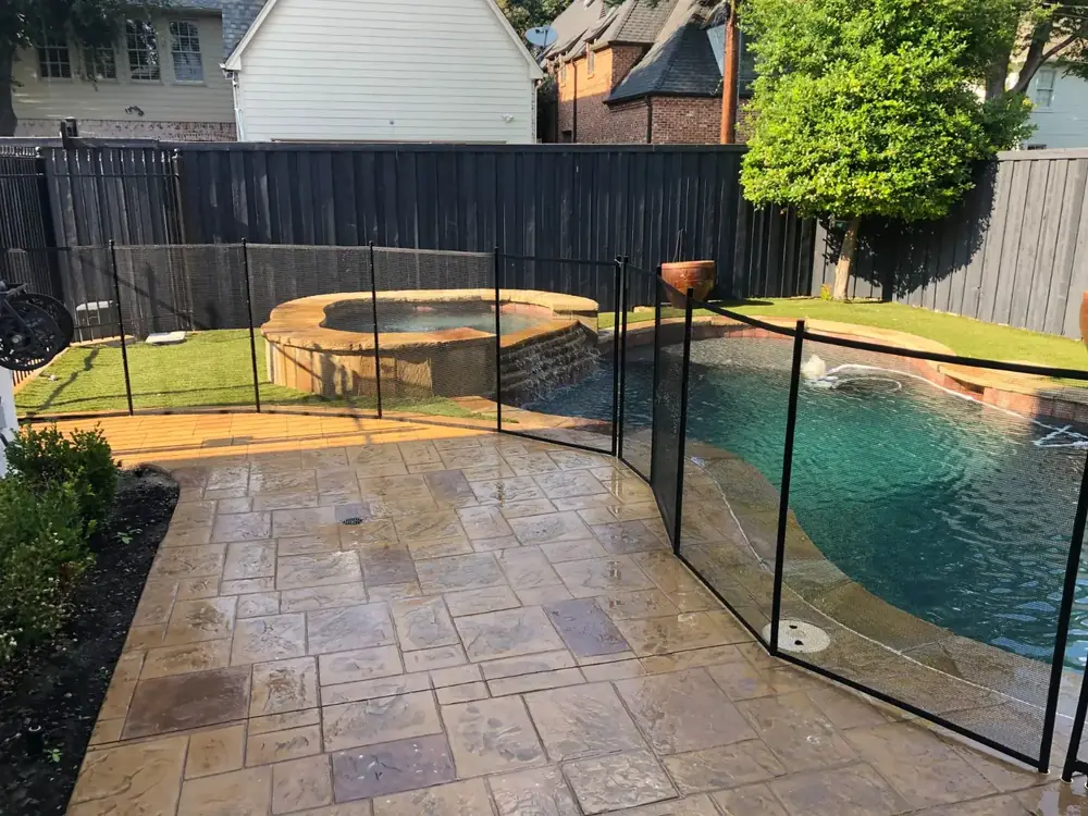 Fenced backyard pool