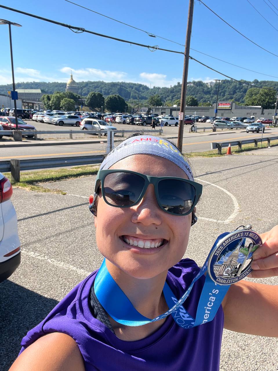 Ilyana during marathon training in West Virginia