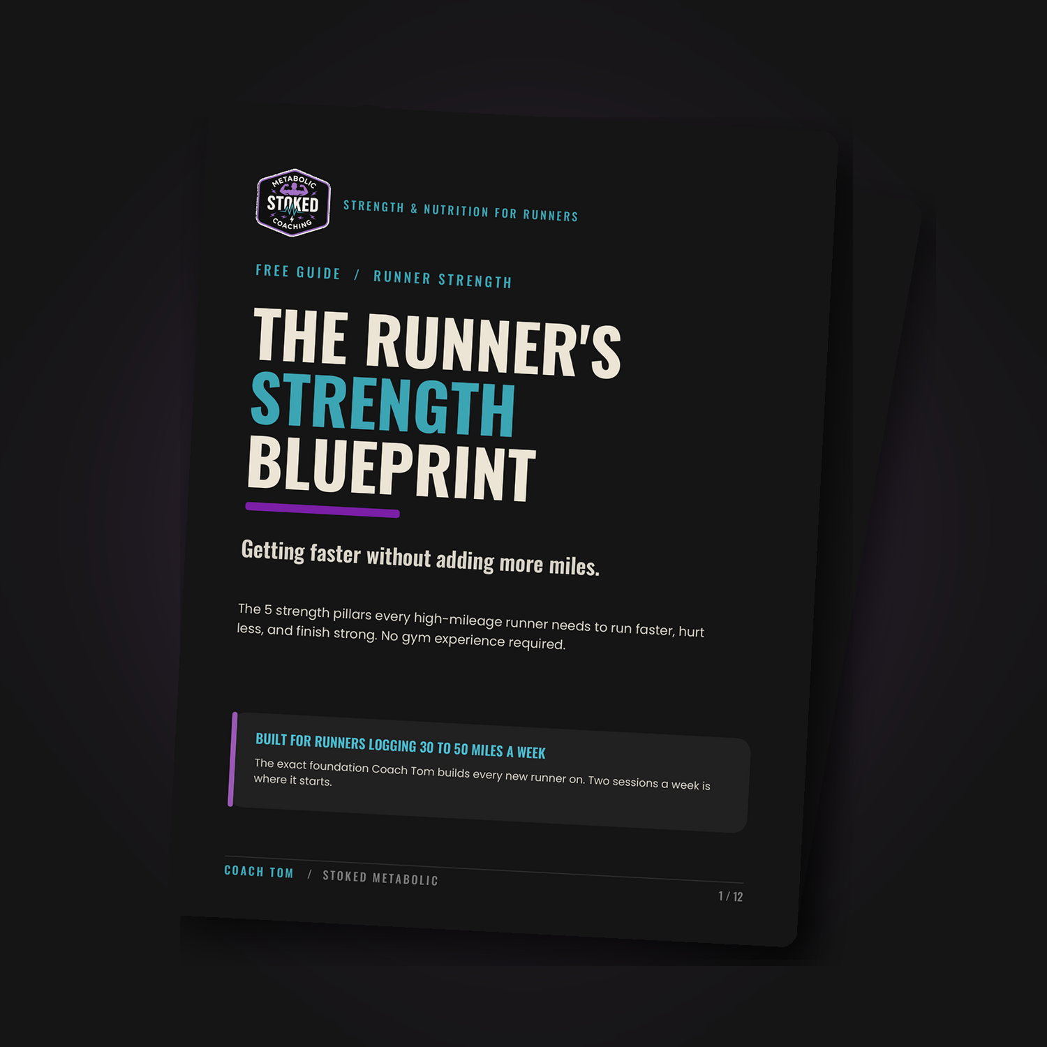 The Runner's Strength Blueprint guide mockup