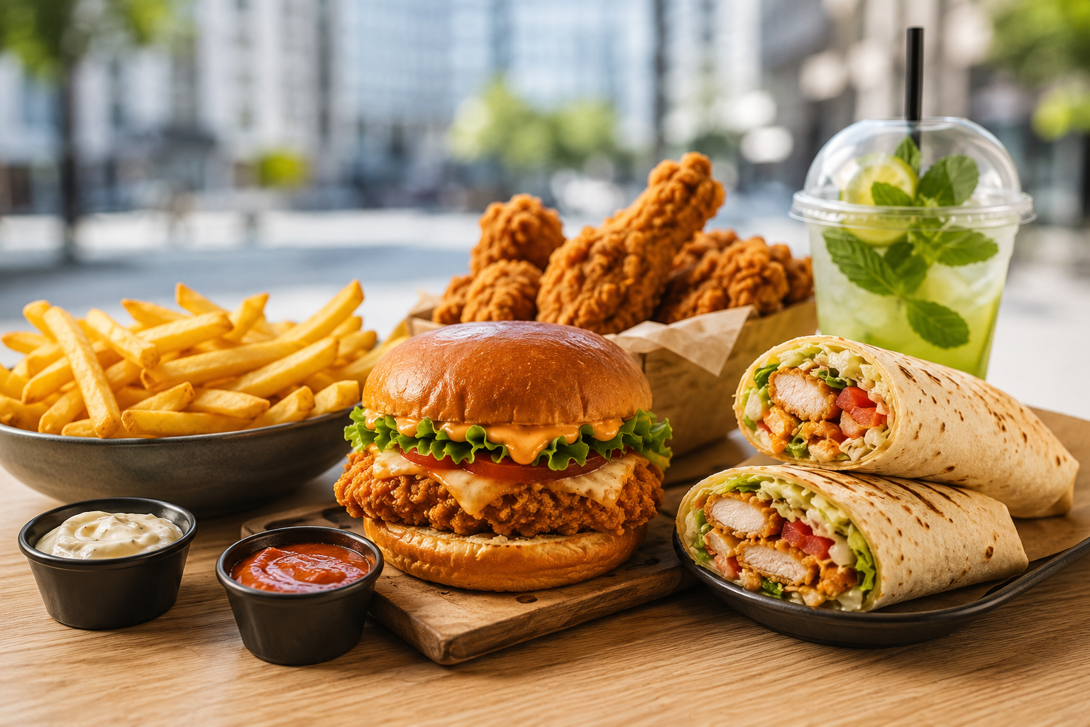 Pause déjeuner halal à Paris 13 avec burger, poulet frit croustillant, wraps et frites chez Chicken’s World près d’Olympiades et Tolbiac
