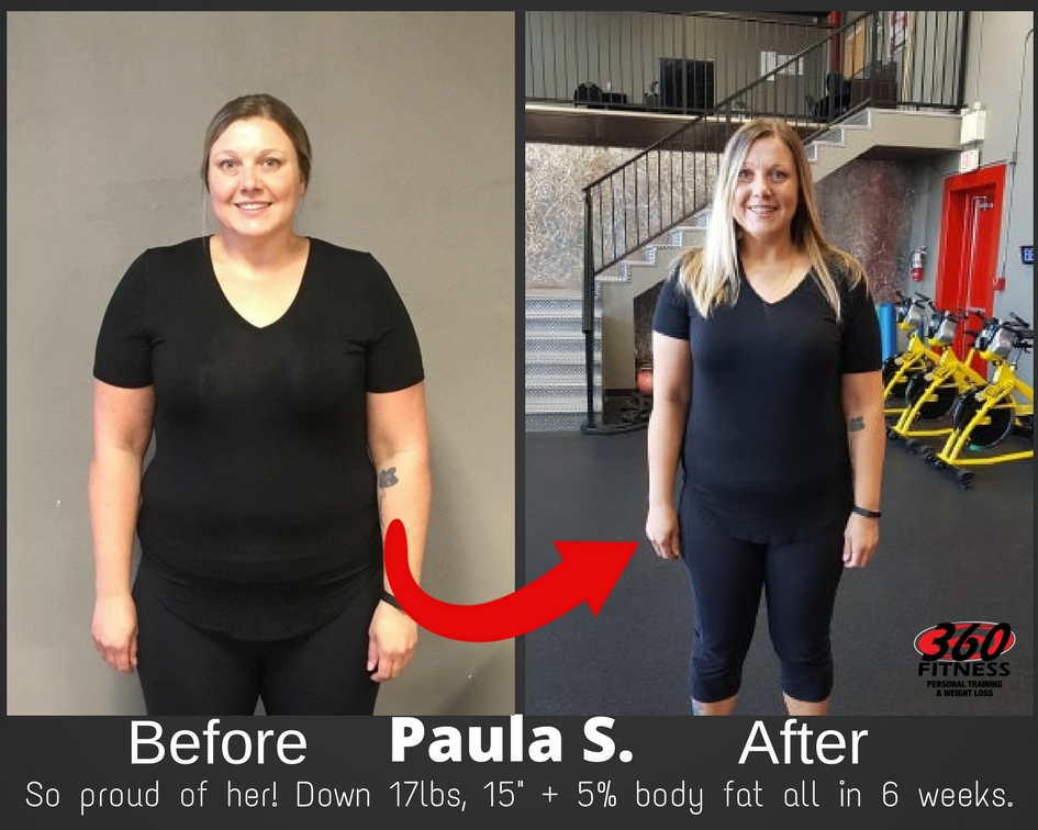 Paula S. client results at 360 Fitness Red Deer