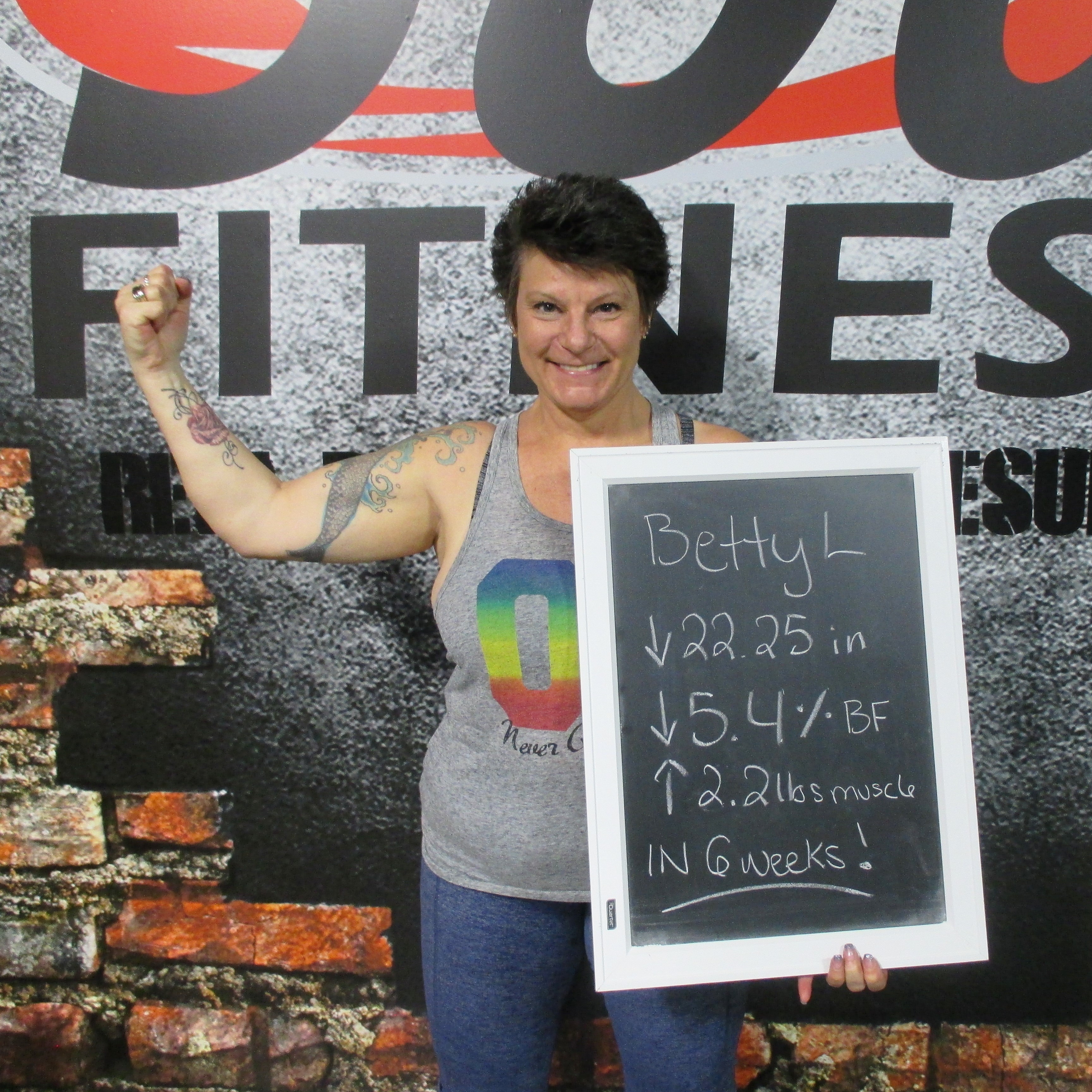 Betty before and after, 360 Fitness Red Deer