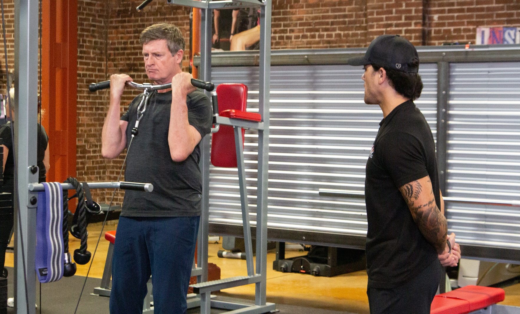 Man 50+ strength training at 360 Fitness Red Deer