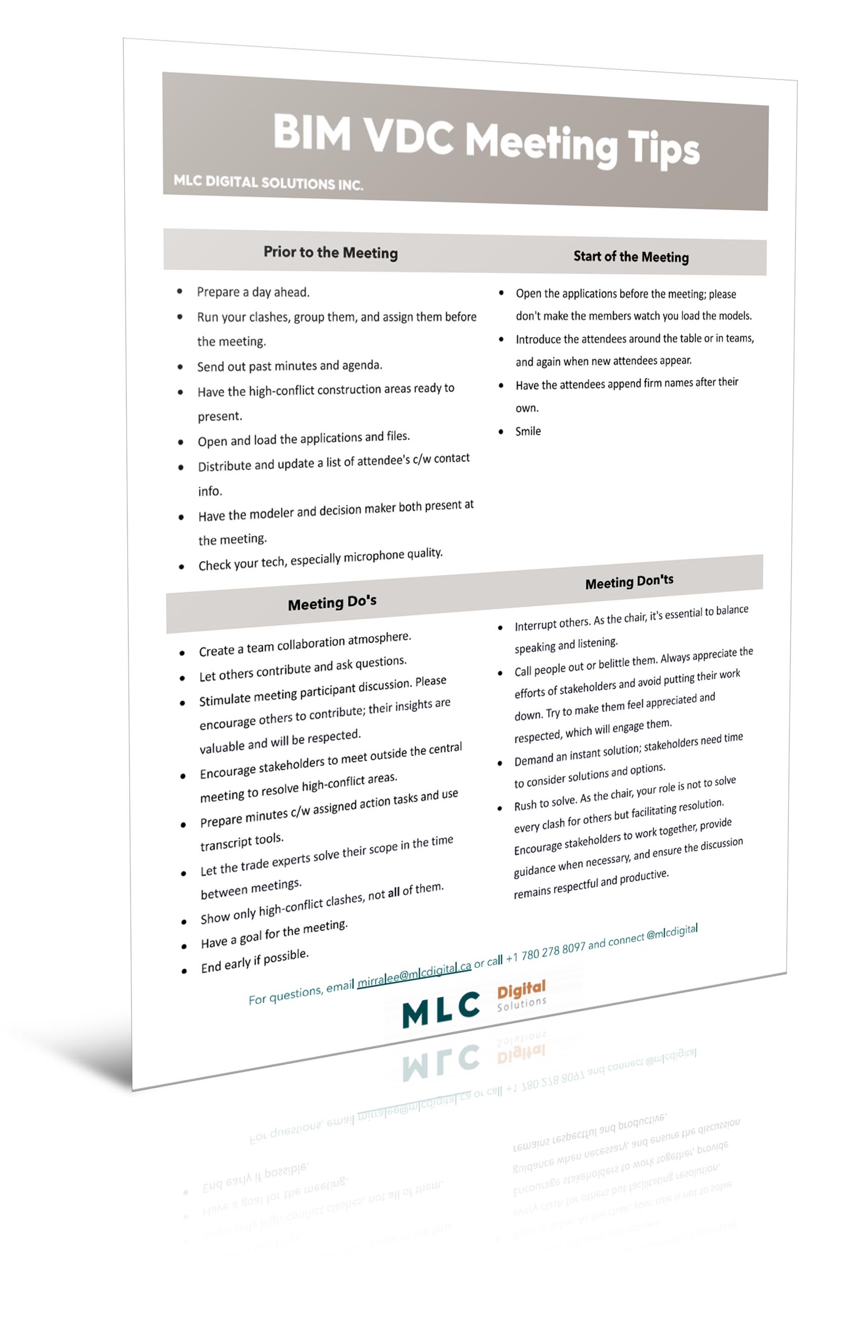 MF - Tips and tricks to running a BIM VDC Clash Coordination Meeting