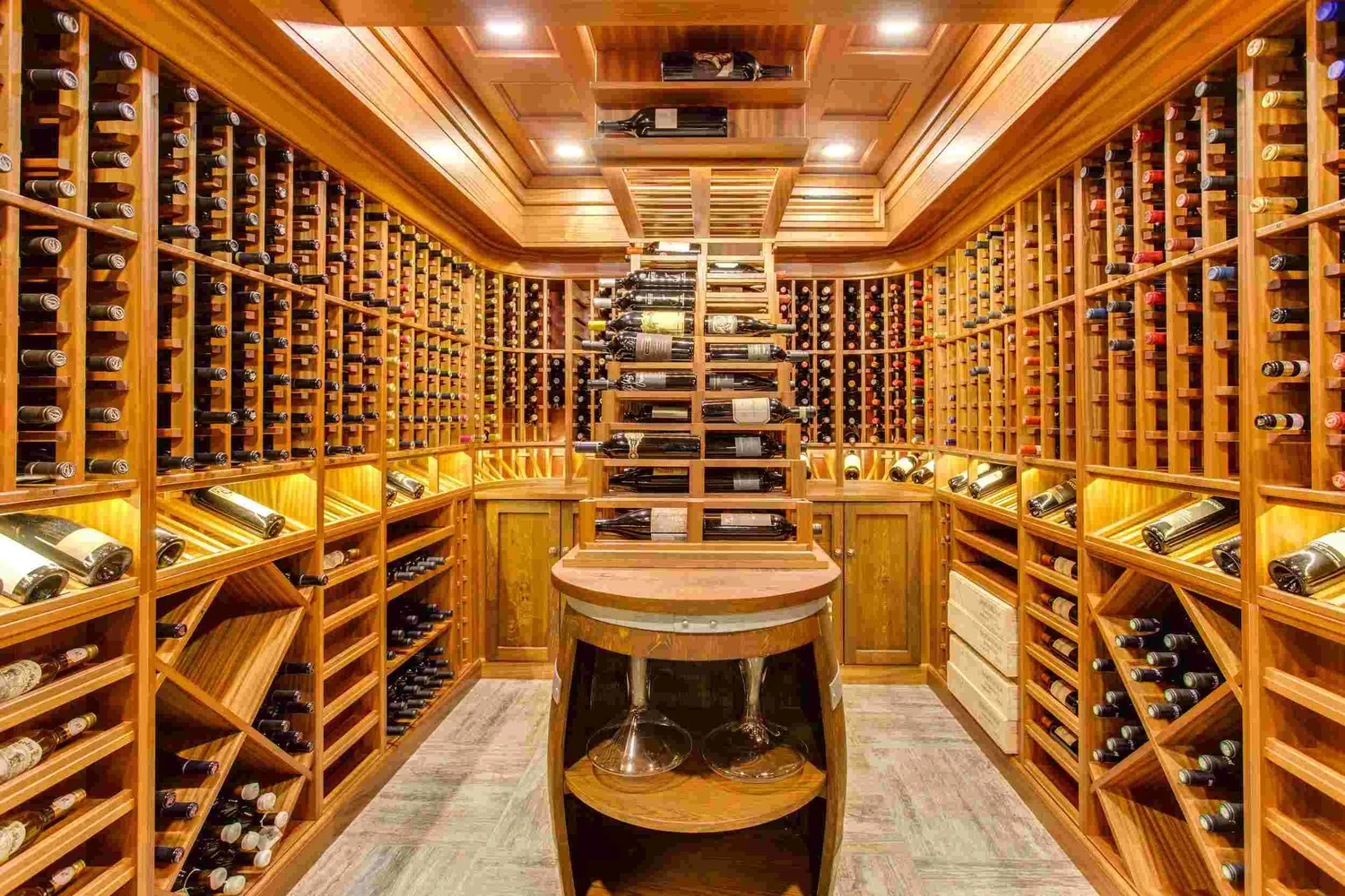 Luxury wine cellar interior in Washington D.C.