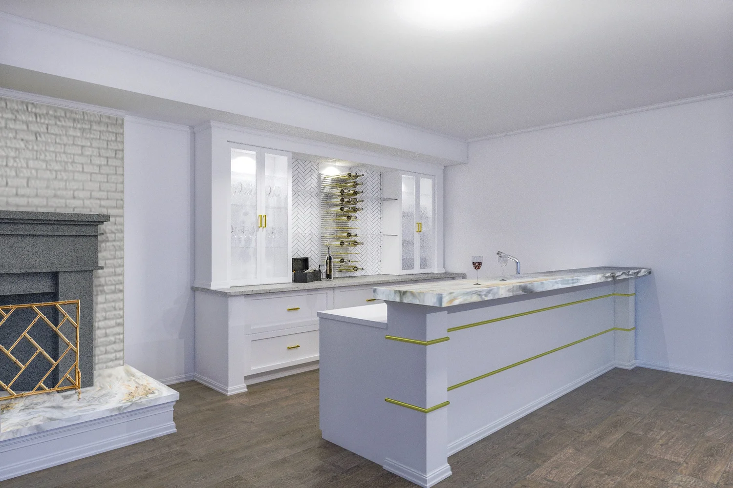 Custom wine cellar millwork and bottle storage