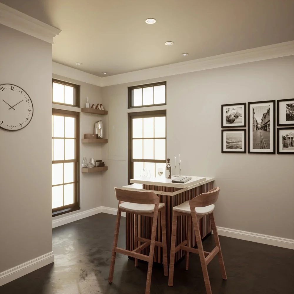 Custom cellar renovation with luxury finishes
