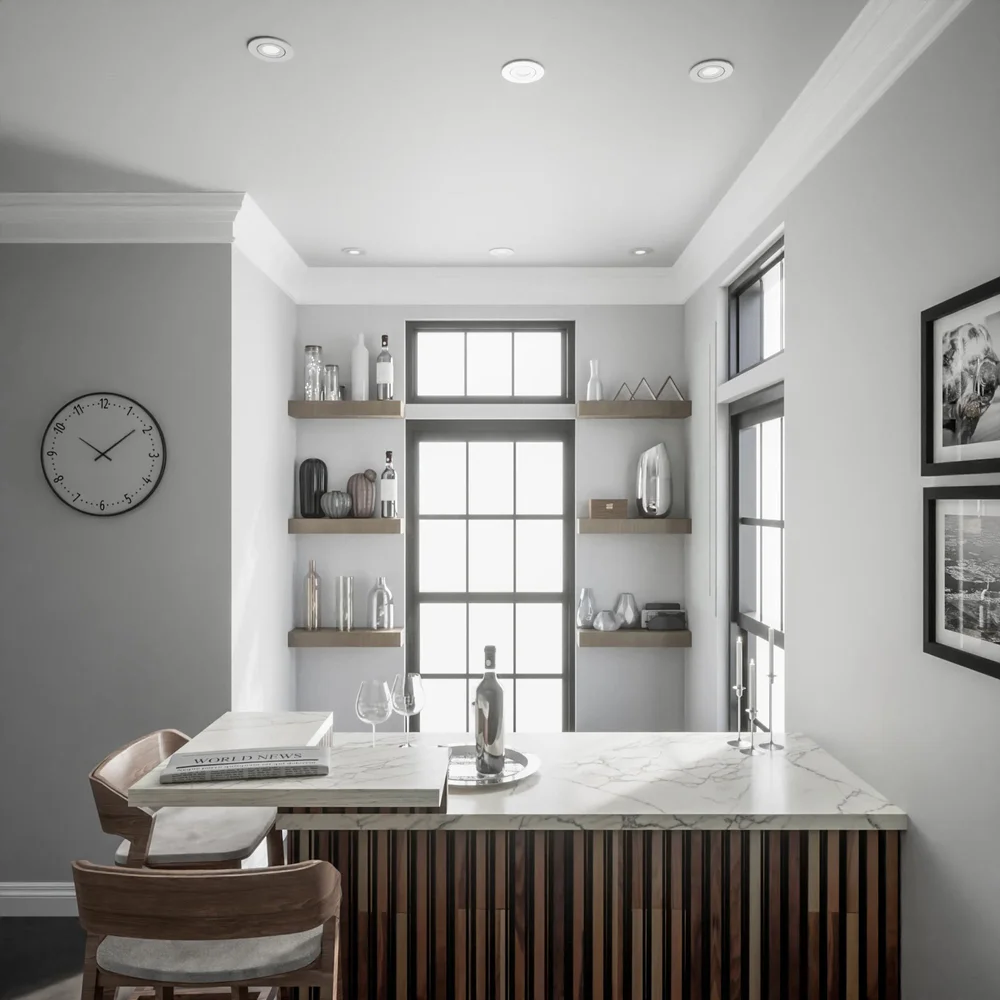 High-end wine storage room with custom lighting