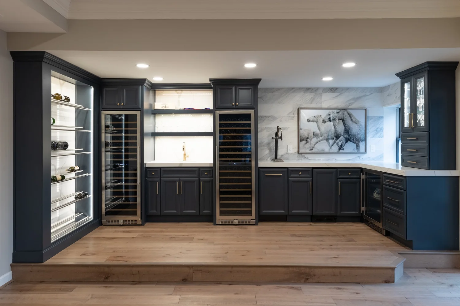 Completed custom wine cellar project