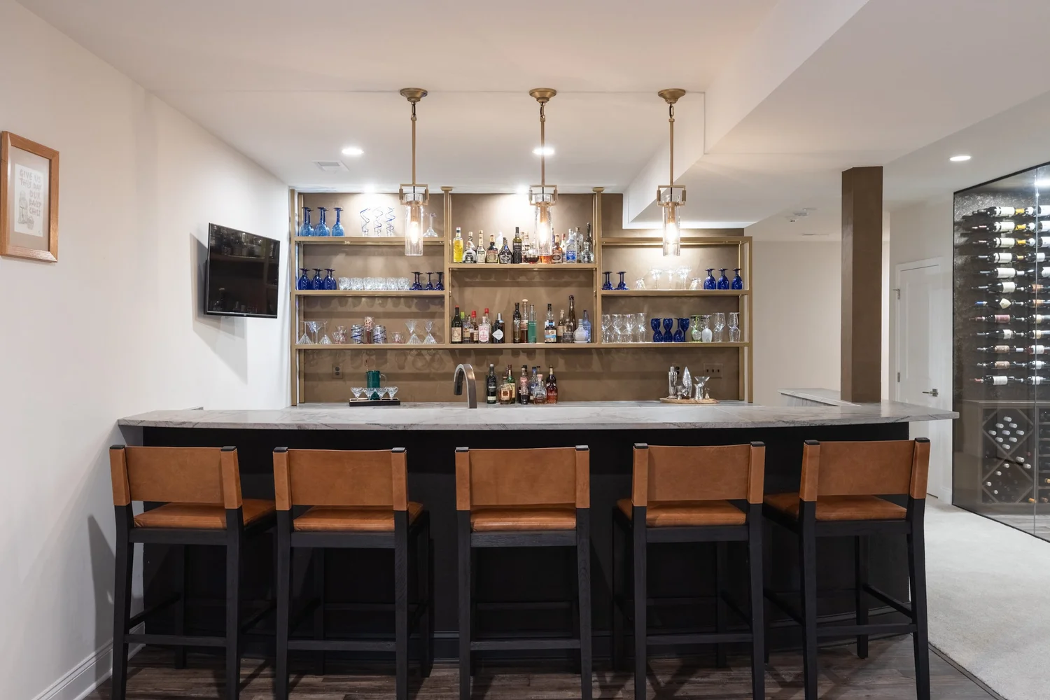 Furniture-grade cellar millwork and display niches