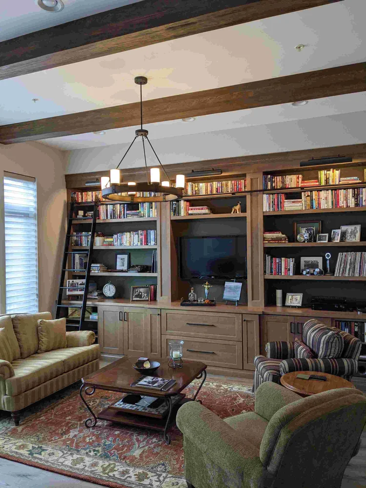 Custom wine cellar with temperature-controlled bottle storage