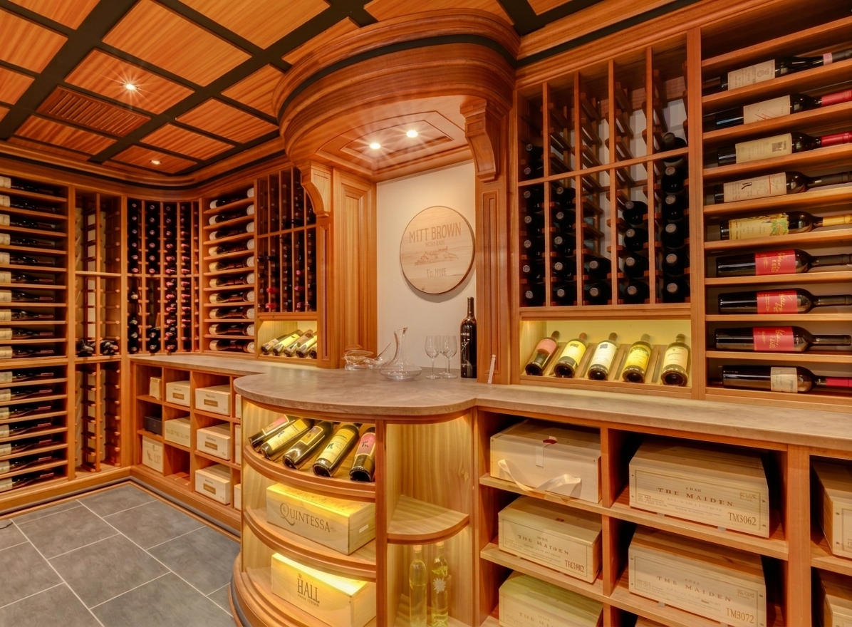Luxury wine cellar interior in Delaware