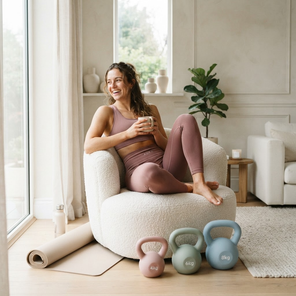 Woman enjoying her everyday fitness routine