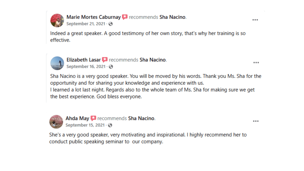 Testimonial screenshot 2