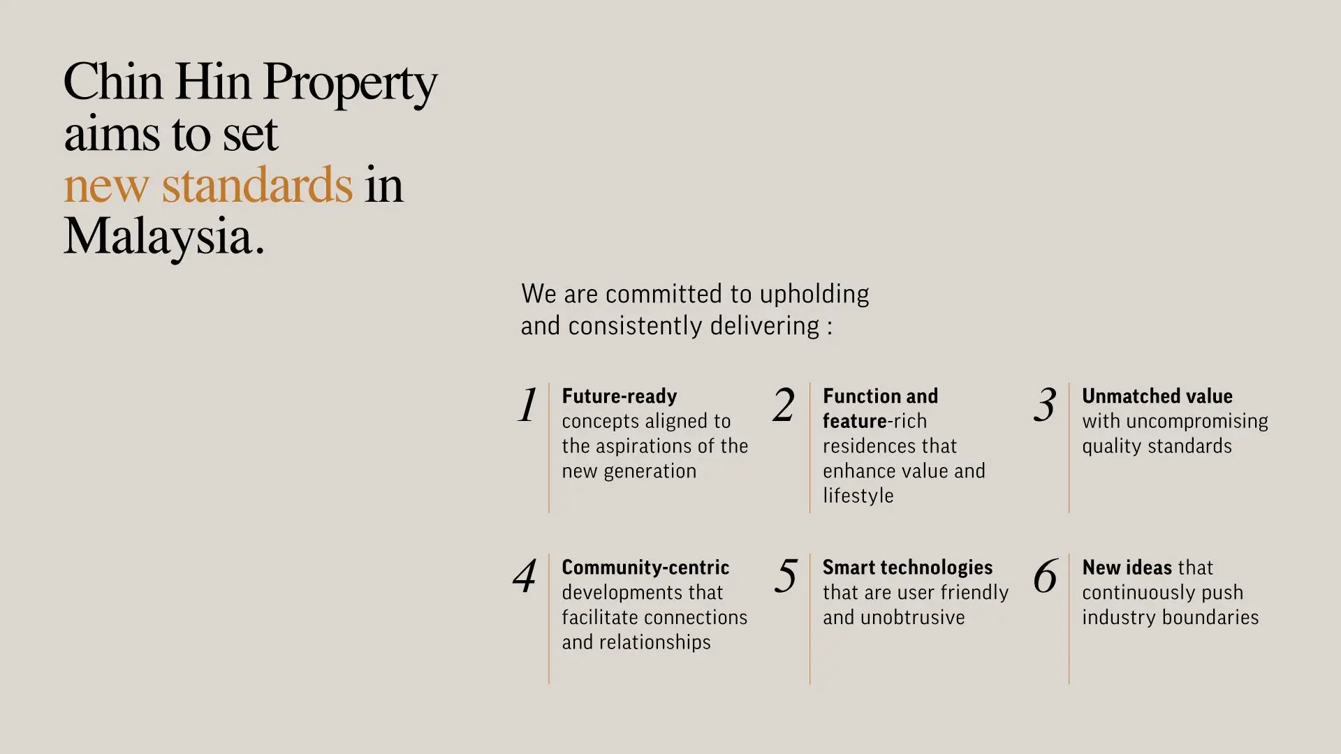 Chin Hin Group Standards