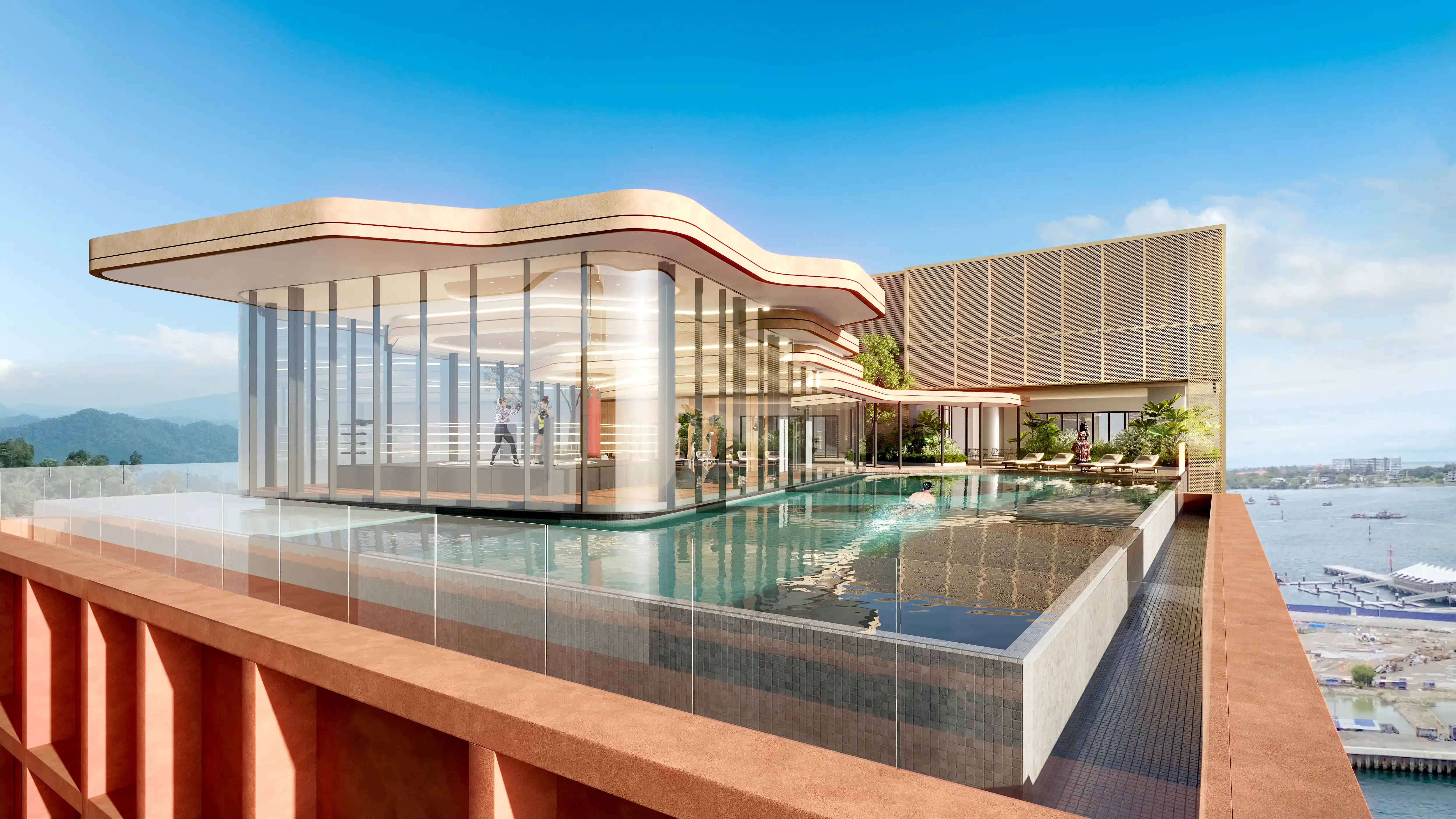 the bedrock exsim sabah kota kinabalu jesselton docklands waterfront detail