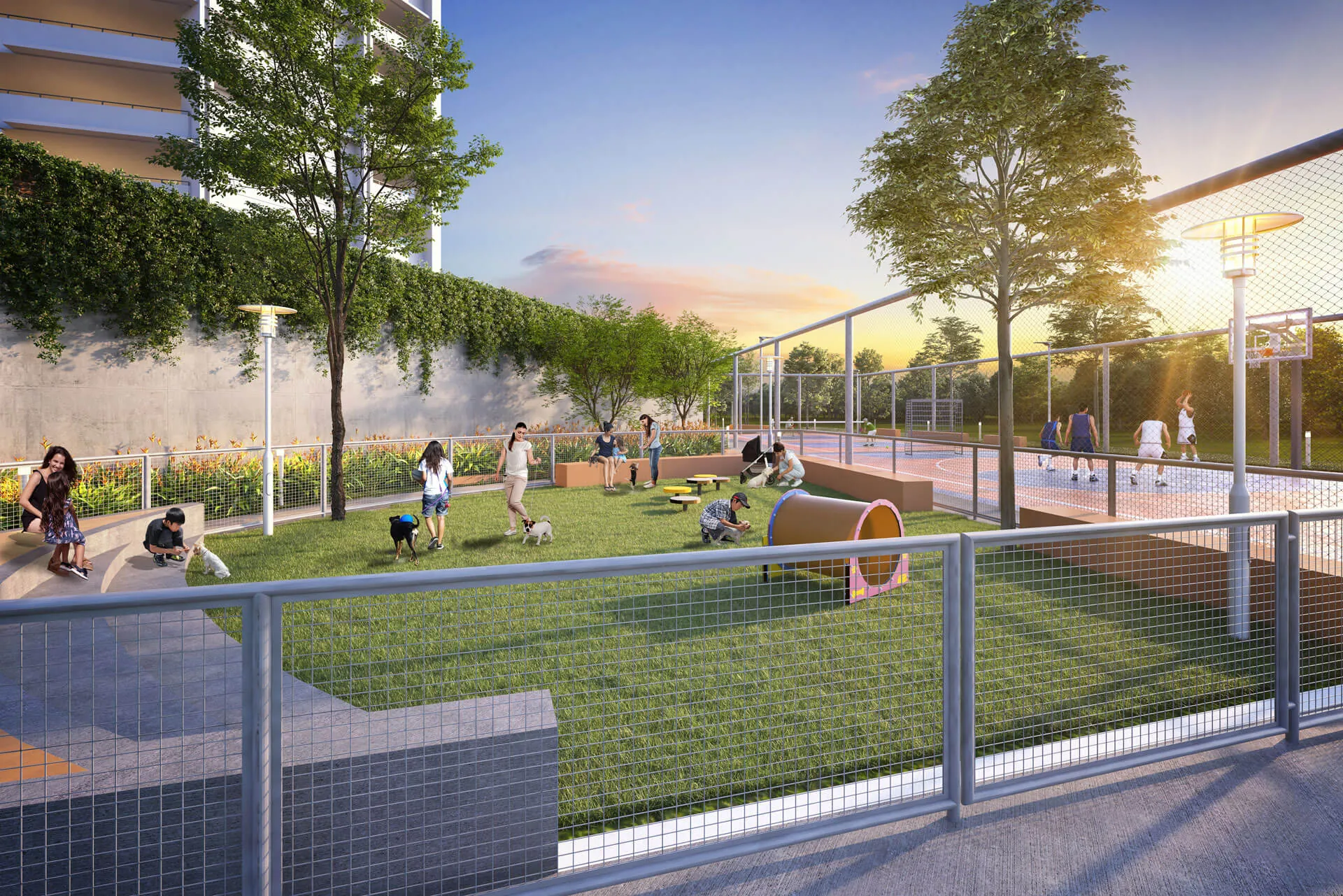 Pet-friendly park at Dwi Aurora Dwitara Residences Lower Ground Surya PJ