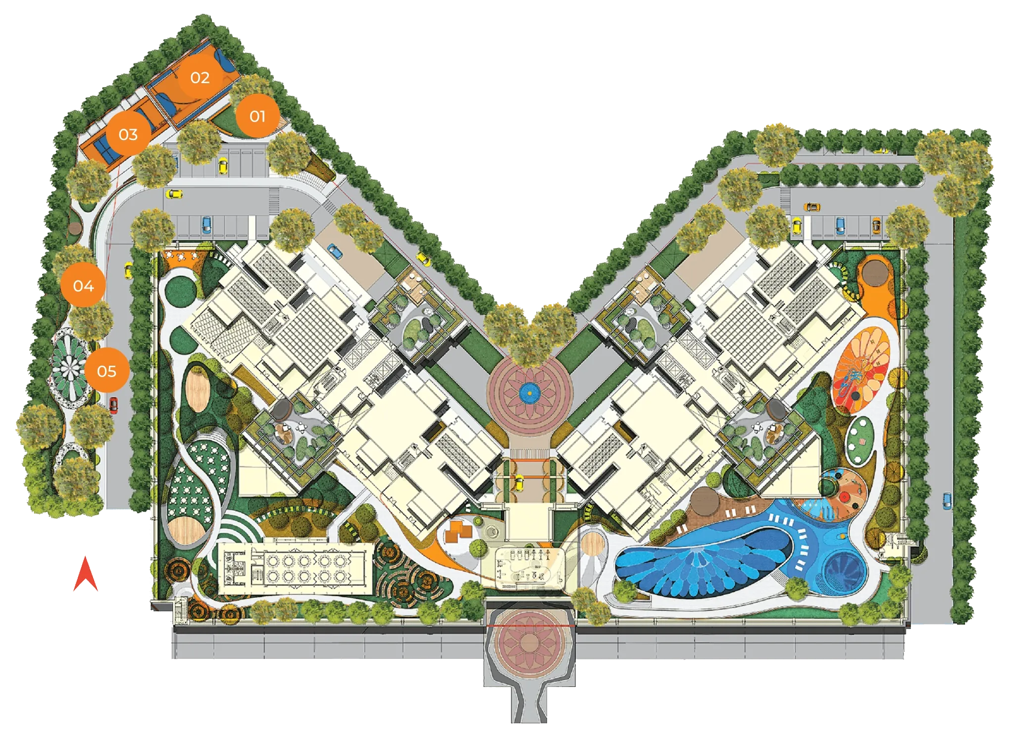 Facilities masterplan of Dwi Aurora Dwitara Residences Surya PJ Petaling Jaya