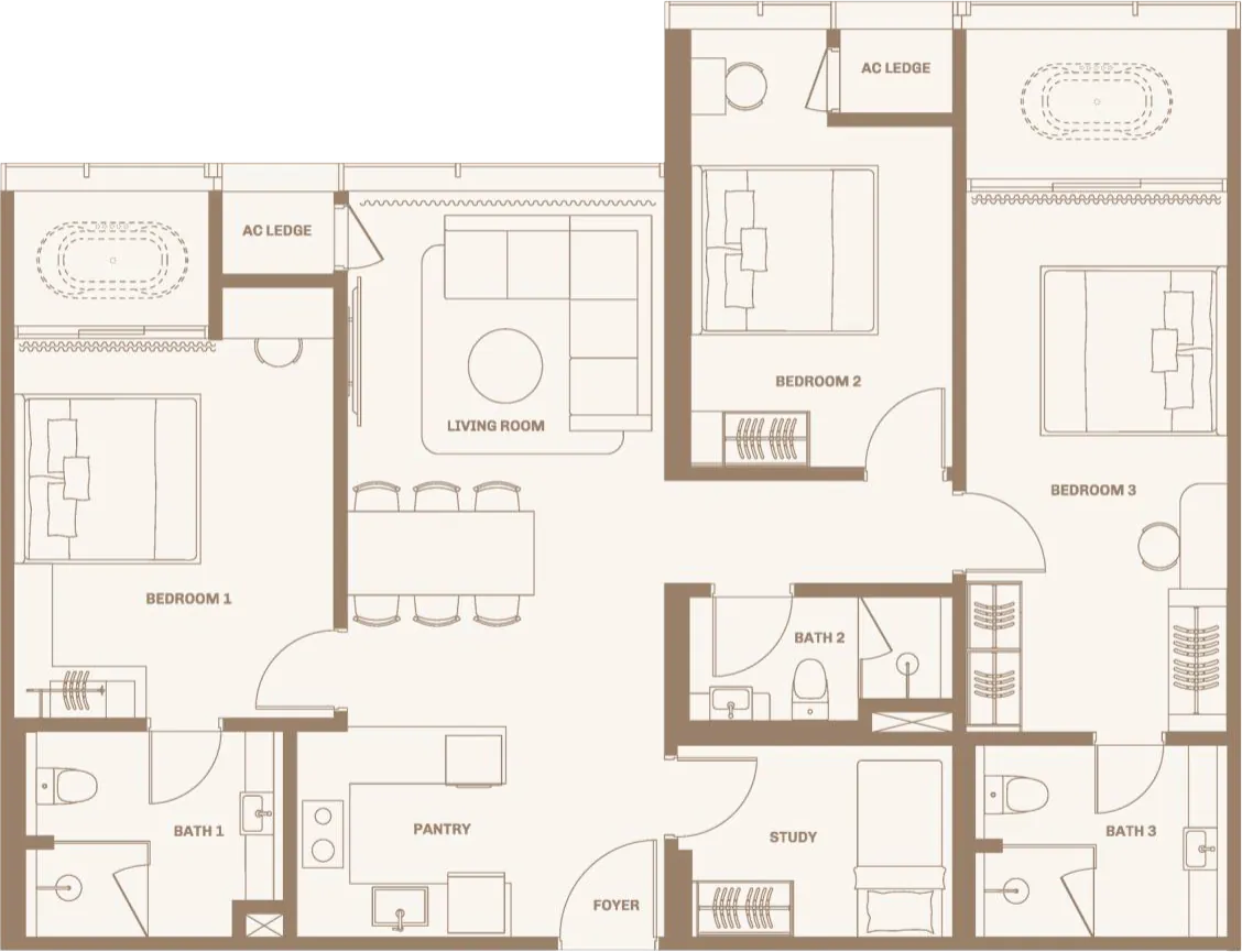 Divine KLCC Layout Plan Type D