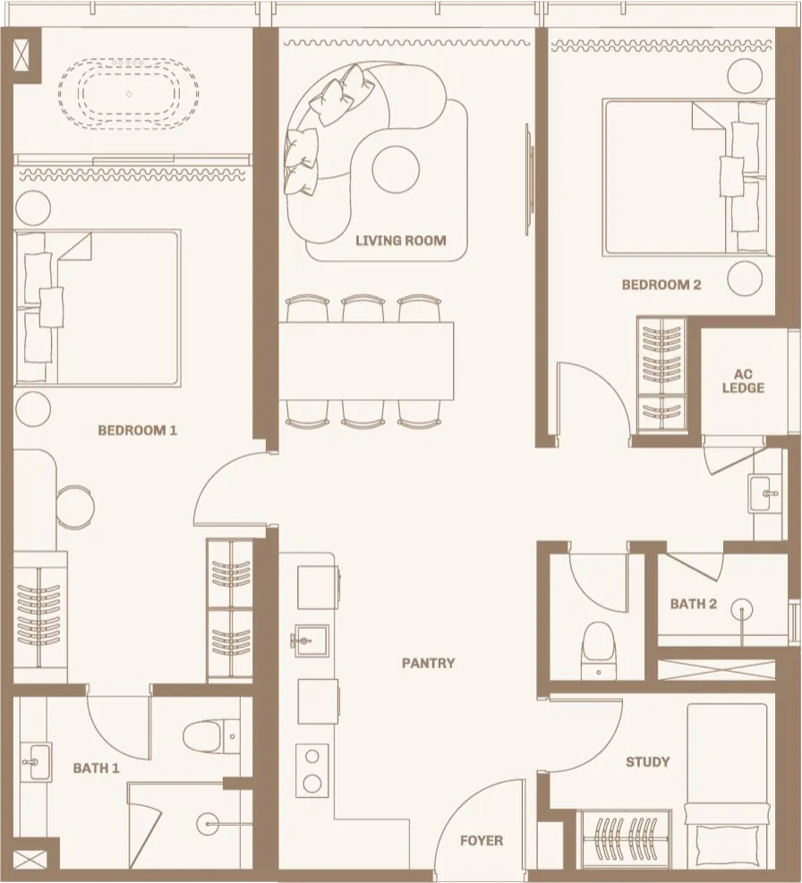 Divine KLCC Layout Plan Type C