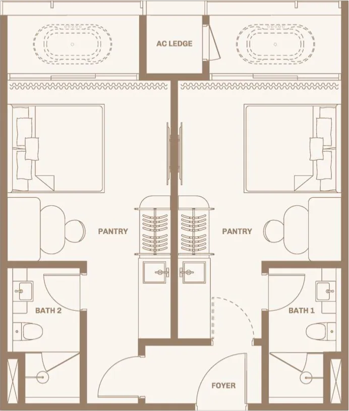 Divine KLCC Layout Plan Type B5 Dual-Key